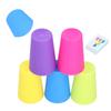 Stacking Cups Game Set Picture Cards Colorful Stack Cups Early Educational Baby ToysSingle Player