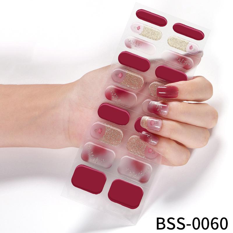 20 prstové samolepky na gelové nehty 3D polovytvrzené samolepky na nehty samolepky na nehty