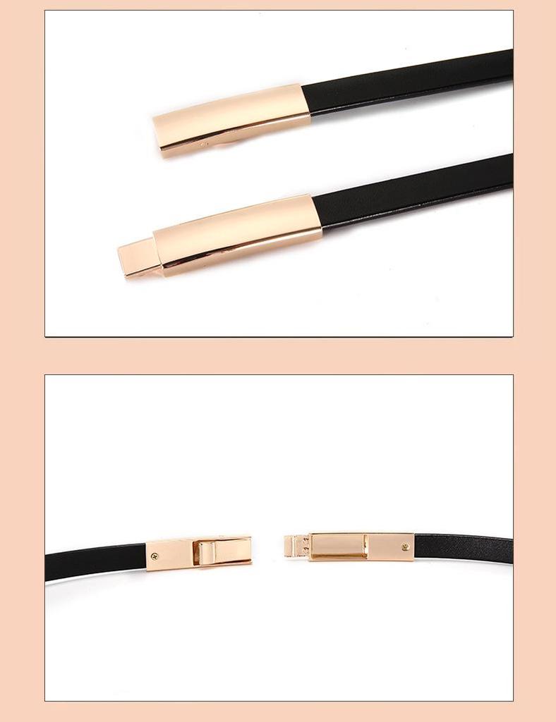 Women's Stylish Thin Leather Belt for Skirts, Dresses, and Coats