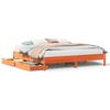 Vidaxl Bed Without Mattress, Waxed Brown, 200X200 Cm, Pine Wood