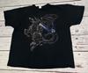 Vintage Y2K Dragon Flame Fantasy Graphic Black T-Shirt Mens Size 3XL *Damaged*