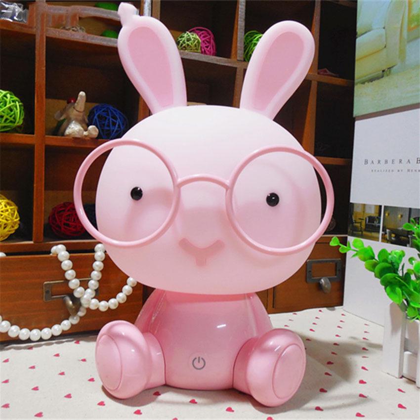 Χαριτωμένο LED Νυχτερινό Φωτικό Κουνελάκι για Παιδικά Δωμάτια - Επιτραπέζιο Φωτιστικό με Αισθητήρα Αφής