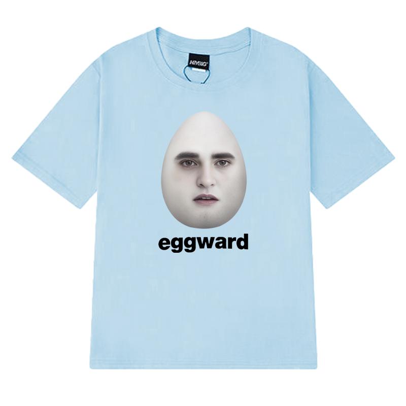 

2025 Новинка в Twilight Eggward Забавные футболки-мемы Мужские Женские Пародия Эдварда Каллена Юмор Футболка с коротким рукавом Унисекс Хлопковые топы S
