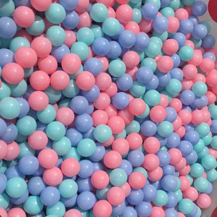 Eco-friendly Colorful Ocean Balls: 5.5, 7, 8cm Bouncing Balls for Children s Ball Pit Macaron Color 5.5cm Thickened