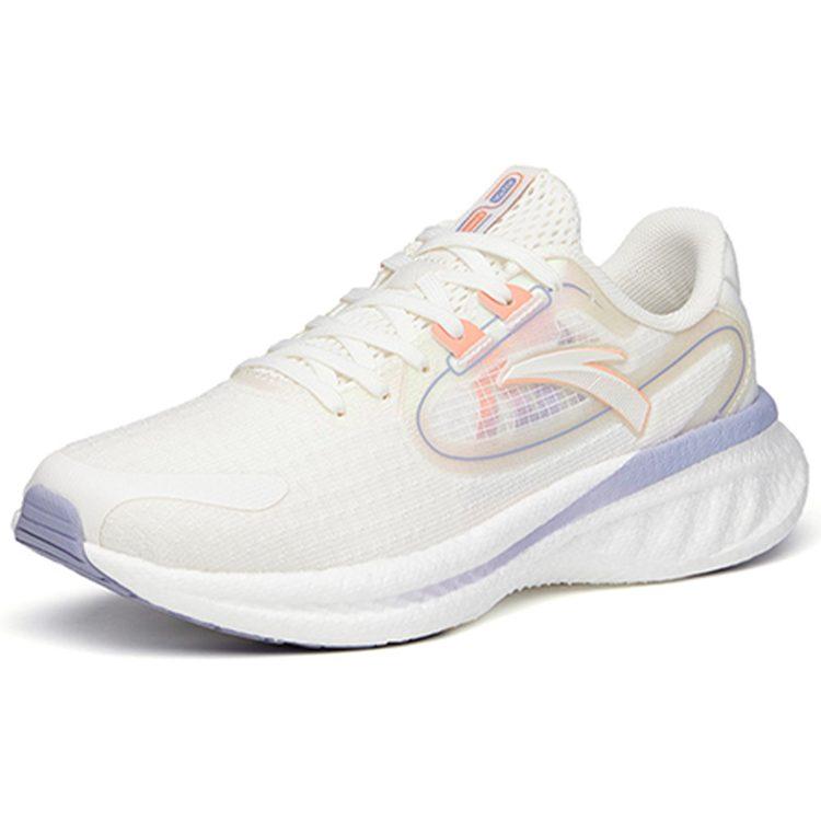 Anta Martian Foam Cushioning Slip Resistant Abrasion Resistant Low Top Running Shoes Women's Ivory White 122135585-4