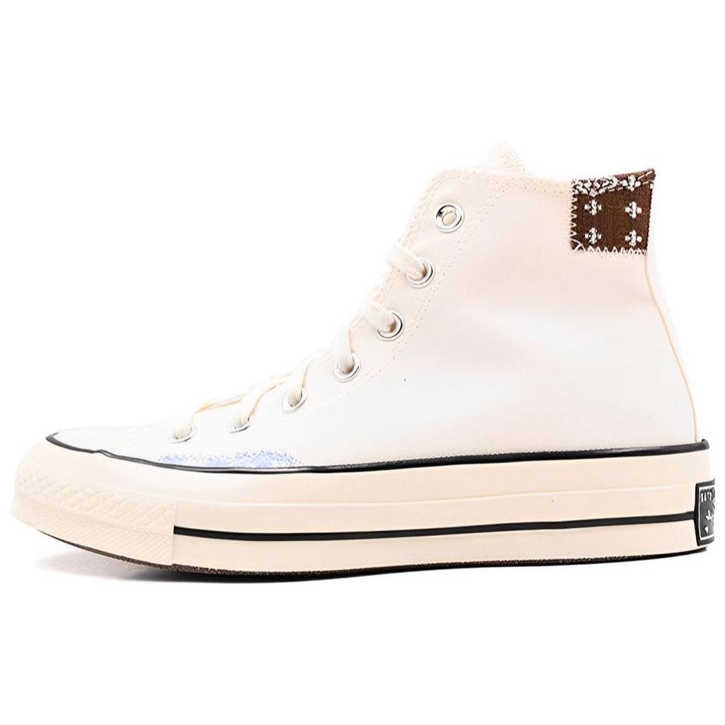 Converse Chuck 70 High Crafted Ollie Patch - Egret Unisex Sneakers Cream Light-Blue Tawny-Owl A04500C