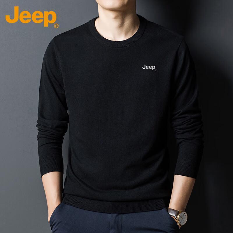 Jeep Men's Warm Round Neck Knit Sweater