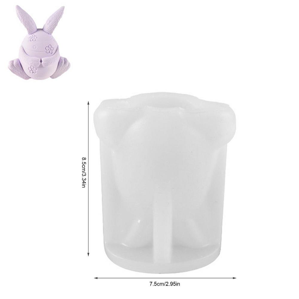 Easter Bunny Mold Non-stick Candle Making Molds Cute Home Parties Decorations Soap Making Crafts For Home Studio Restaurants