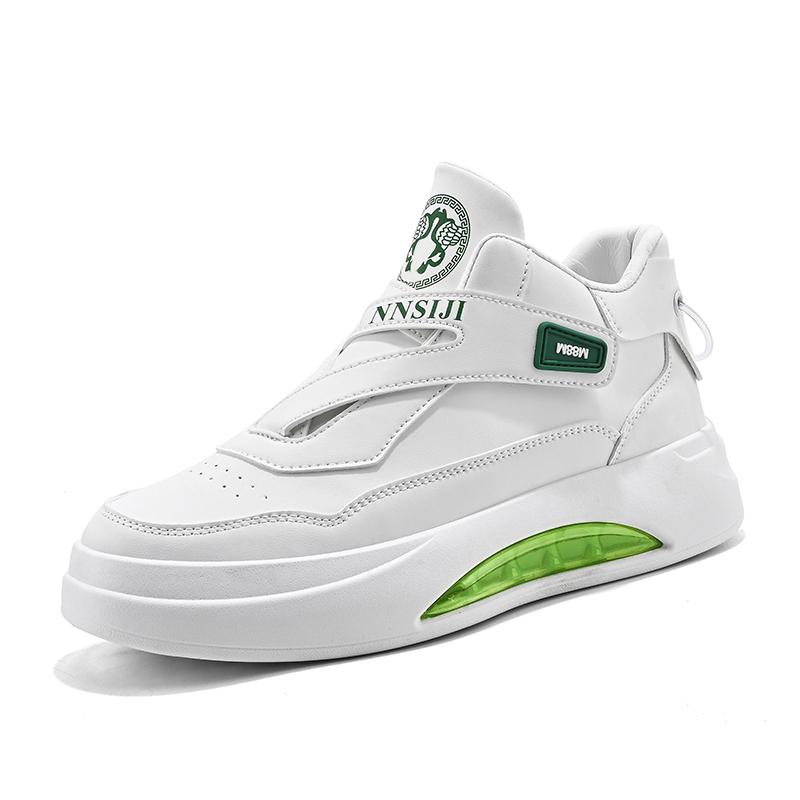 

New Air-cushion Shoes Men s Autumn Trend All-match High-top Casual Shoes with Heightened Comfort Sneakers for Men 44 зелёный