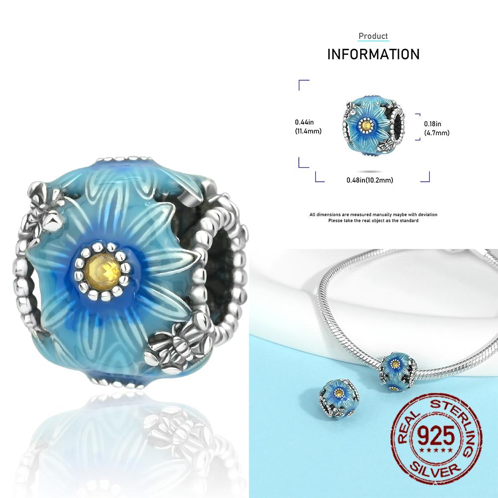 Měď Barevné Macešky Sedmikrásky Květiny Víla Elfové Motýl Přívěsek Korálek Vhodný pro Náramek Butik Sladěný Dárek