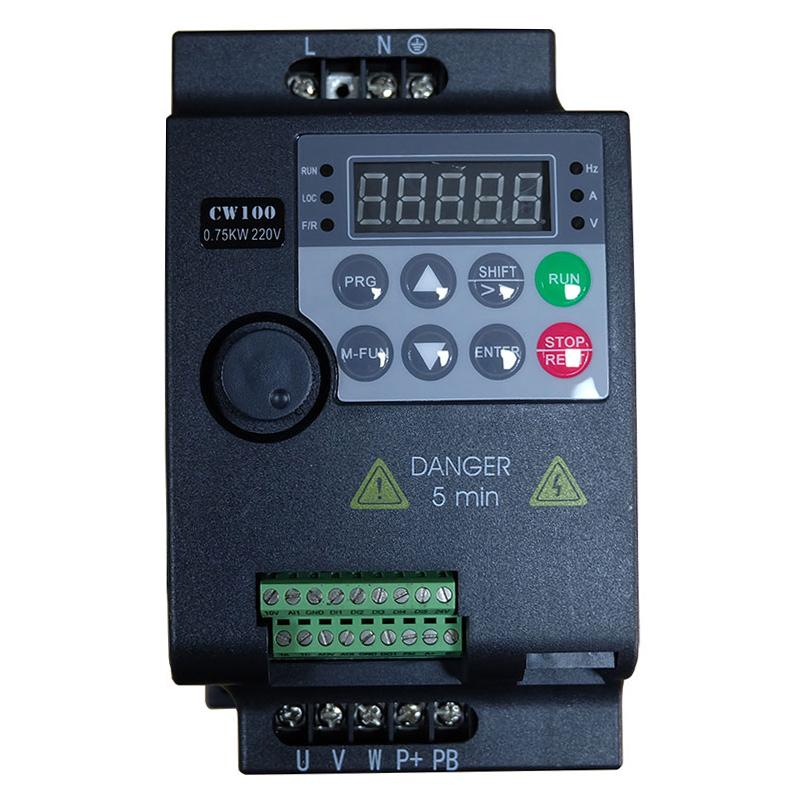 220V 0.75KW/1.5KW/2.2KW 1HP/2HP/3HP Economical Mini VFD Variable Frequency Drive Converter for Motor Speed Control Inverter