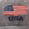 Usa American Flag Embroidered Washed Cotton Baseball Cap For Men Women Vintage Adjustable Dad Hat Patriotic Outdoor