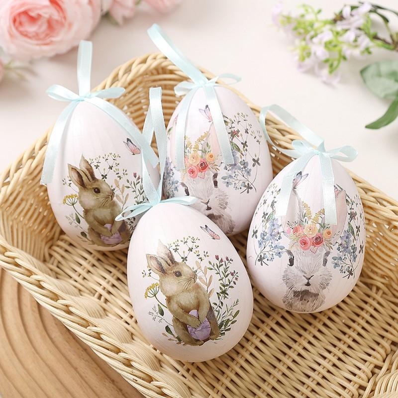 Easter Decorations Easter Bunny Egg Pendant Rabbits Egg Ornament Party Favors Desk Accessories Easter Party Supplies