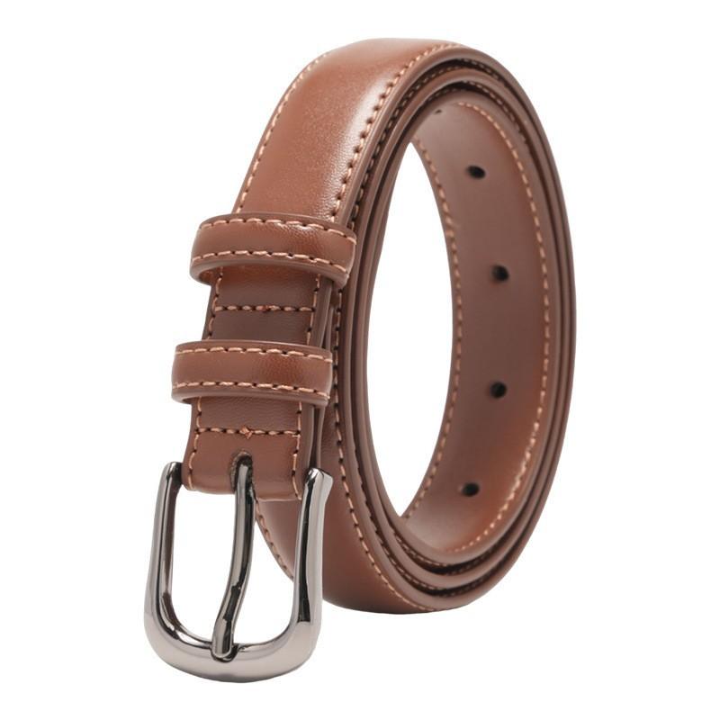 New Women S Leather Belt Jeans Pin Buckle Belt Double-Sided Cowhide Design High-End Leather Belt Women 105