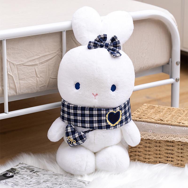 Plush Rabbit Charming Cushion Toy With Short Plush Material Ideal For Gifts Collectibles And