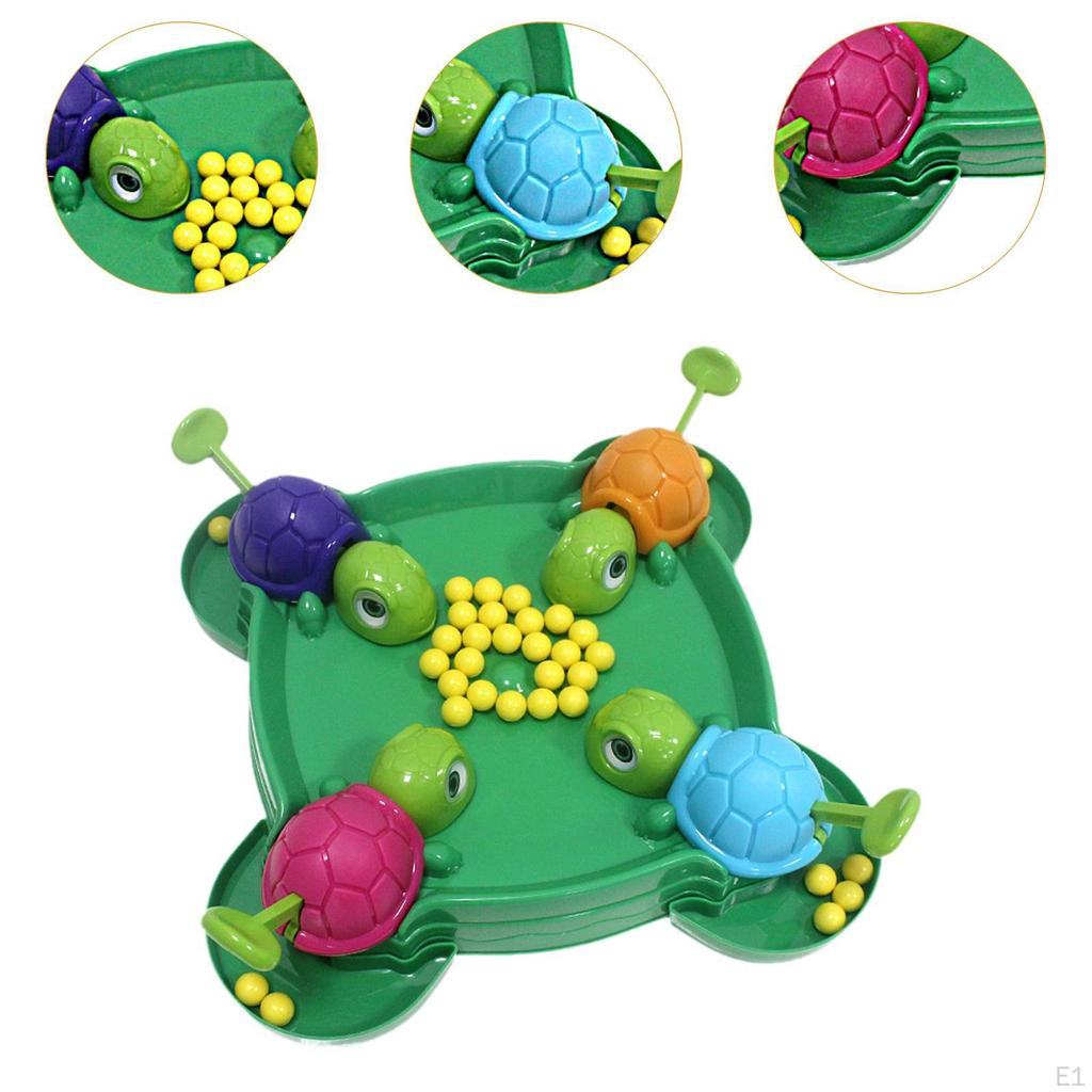 Hladná Korytnačka Stolová Hra Hračka pre Skoré Učenie Rodinná Čísla Počítanie Puzzle Hrášok Jedenie