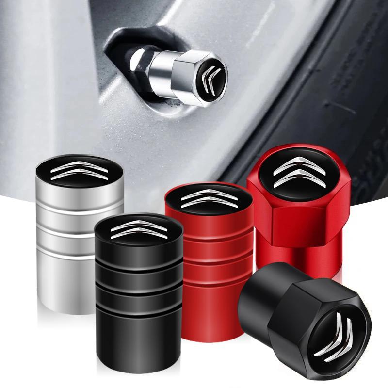 4Pcs 3D Metal Car Tire Valve Caps Wheel Dust Cover For Citroen C1 DS3 C2 C3 XBE6 Vts C4 Saxo C4L C5 C6 C8 Xsara Picasso Berlingo