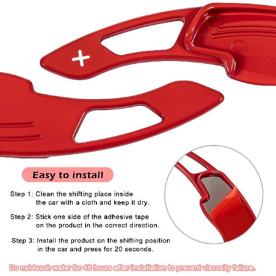 Red Sports Aluminum Steering Wheel Paddle Shifter Extension Cover Trim Interior Accessories For Honda Accord Civic Ight CR-V