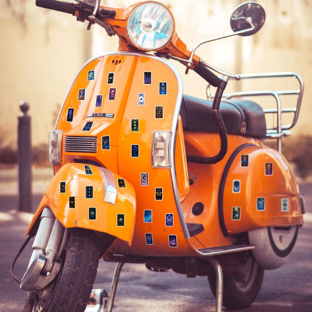 50 New Mysterious Starry Sky Night Sky Stickers Shein Butterfly Flower Starry Sky Combination Creative Stickers