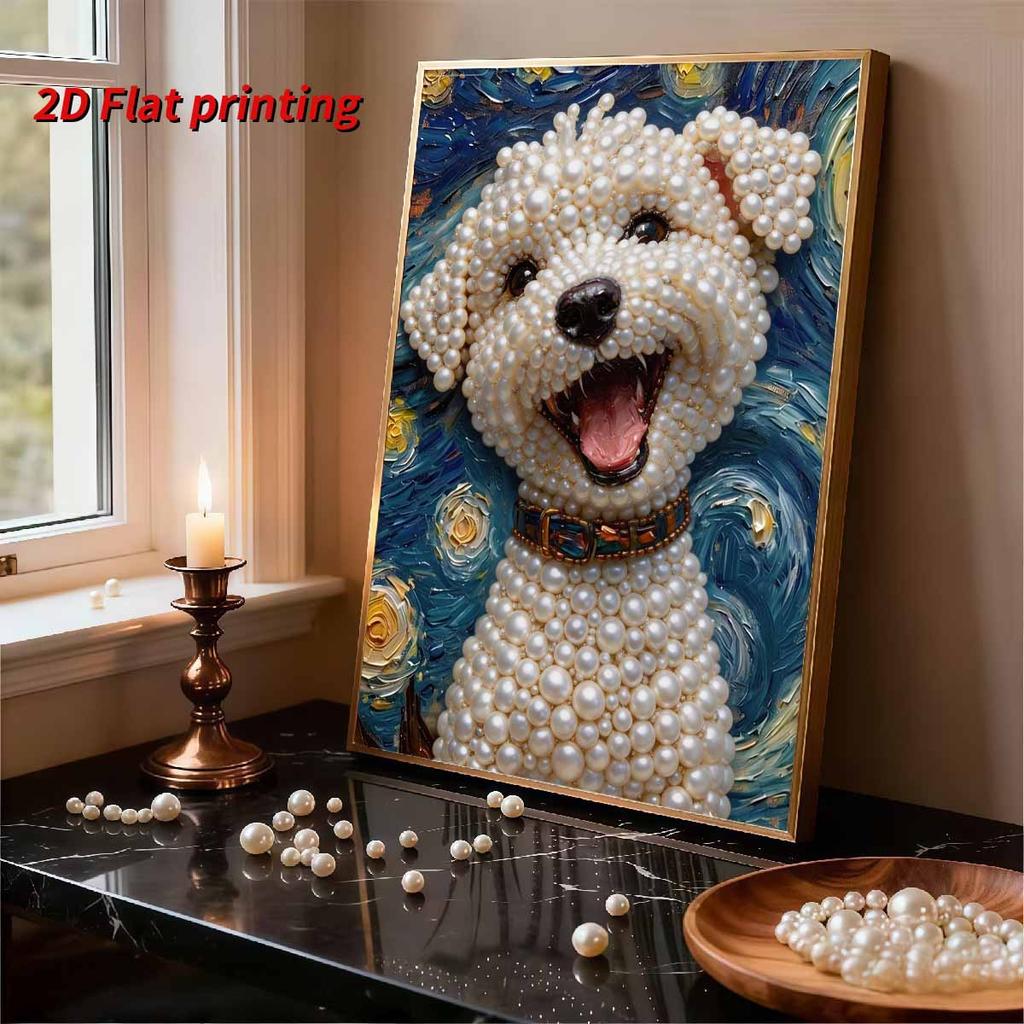 Pearl Painting Kit Cute Little Dog Theme Frameless Handicraft DIY Bedroom Decoration Living Room Wall Art Room Decoration Art Craft Decoration