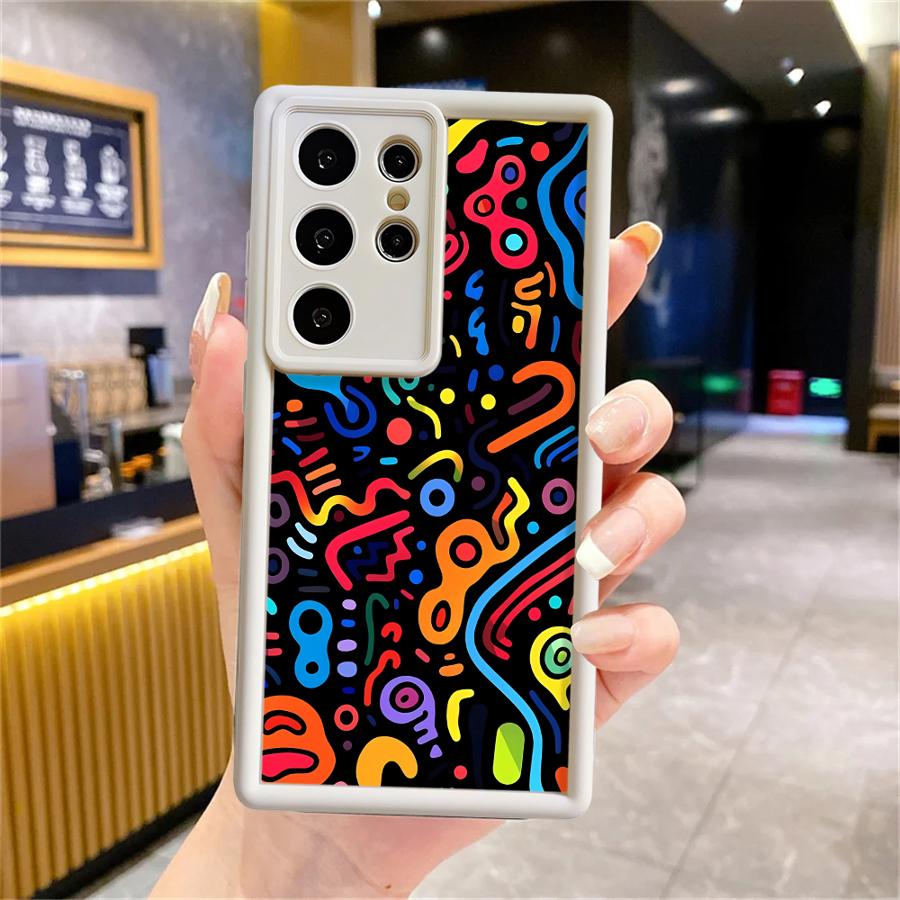 Phone Cover Case for Samsung Galaxy S26 Ultra S25 Edge S25 S24Ultra S23 FE S22 S20FE S24 Plus S21 Colorful Pattern