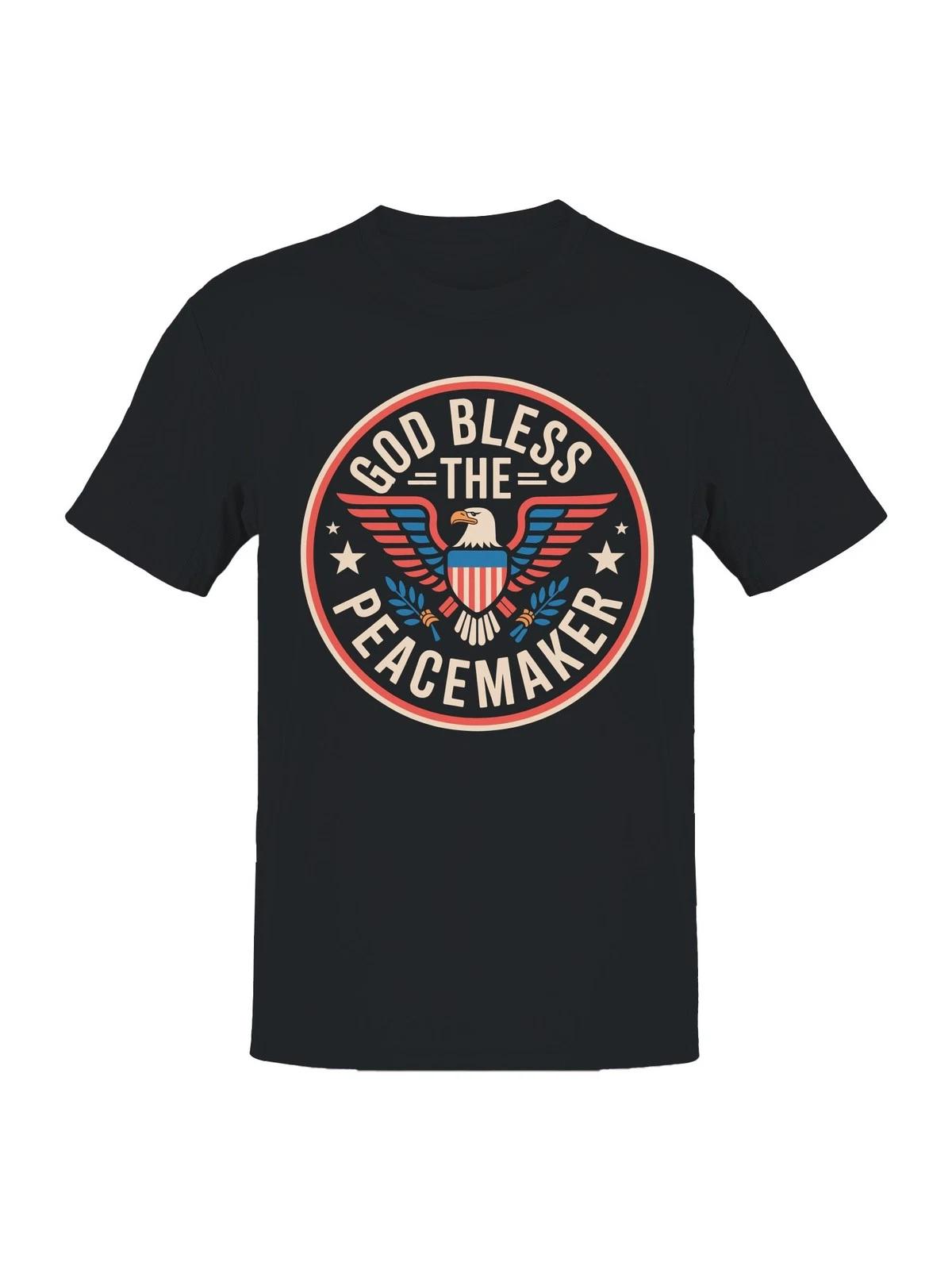 God Bless the Peacemaker Emblem Men s T-shirt 3XL