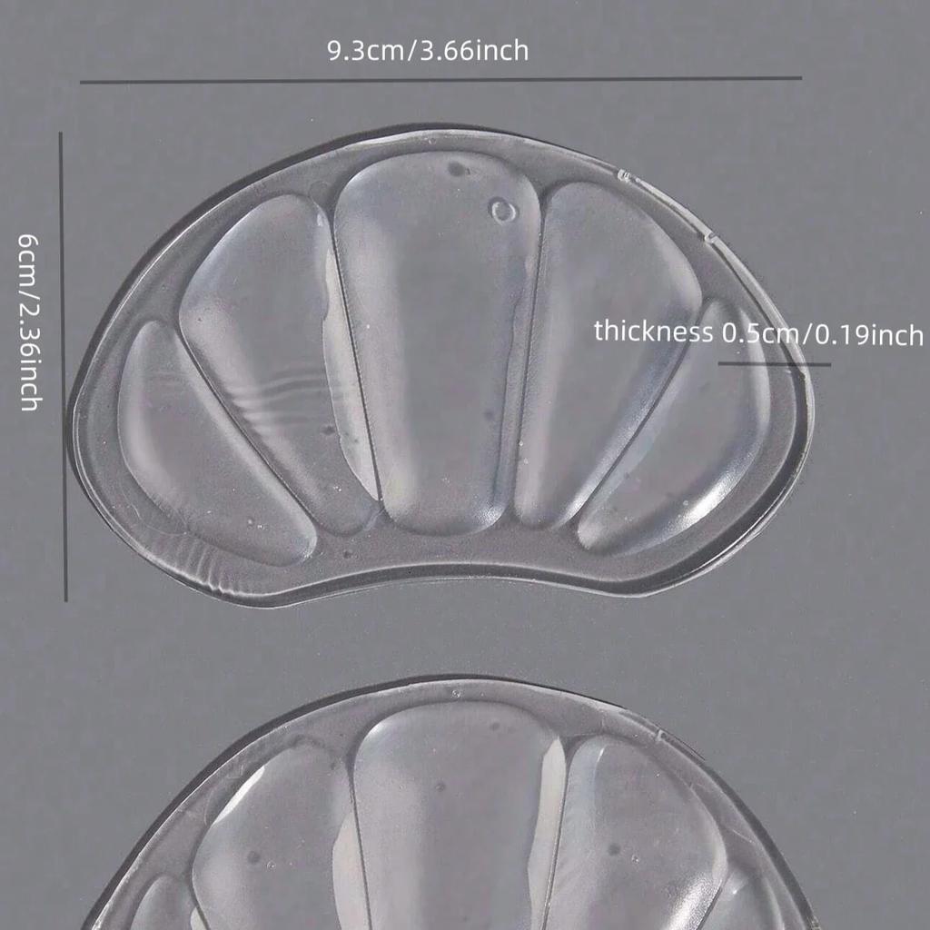 Clear Silicone Heel & Forefoot Cushion Pads Unisex Comfort for High Heels Sneakers Summer Wear (Lightweight Breathable)