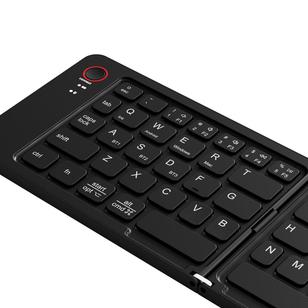 Macaron Color Foldable Bluetooth Keyboard with Phone Stand for Mobile and Tablet.