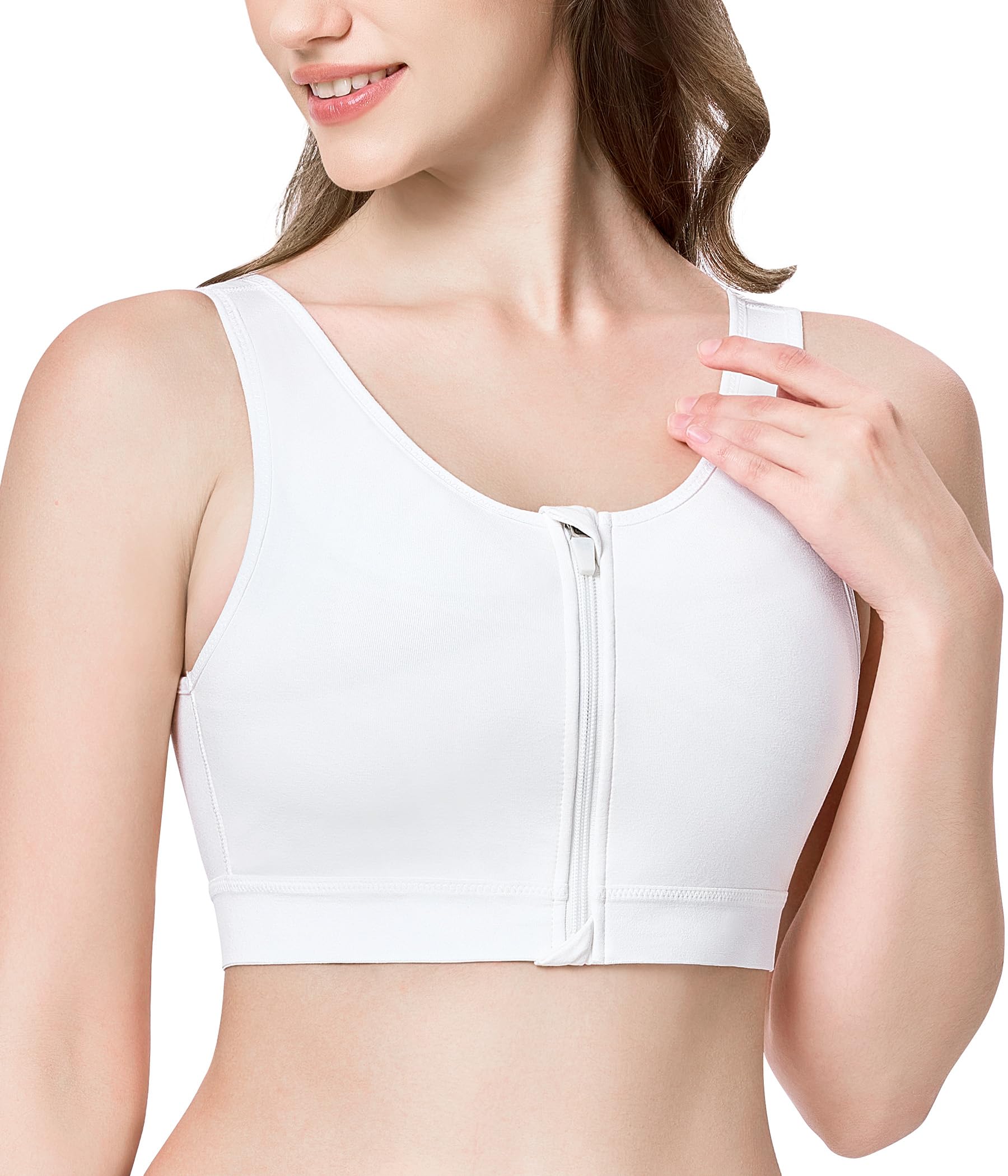 

CtriLady Japanese Style Kimono Japanese Kimono Breathable Bra, Underwear, Bust-Slimming Bra, Wireless, Front-Opening Shapewear, Underwear, белый