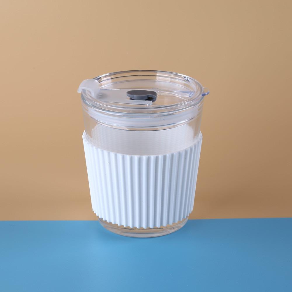 

Household Vertical Stripes Silicone Cup Sleeve Non-slip Anti -scald Mug Sleeve Thickened Heat Insulation Cup Cover Coffee Cup белый