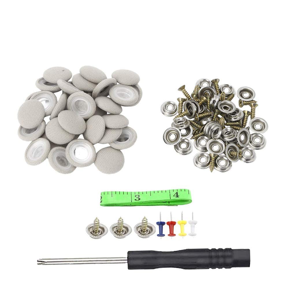 

60 Pcs Car Roof Headliner Repair Buttons Universal Auto Roof Snap Rivet Retainer Design