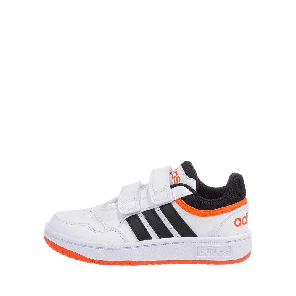 Adidas Hoops 3.0 Synthetic Leather Fabric Comfortable Fashion Versatile Durable Waterproof Low Top Kids Basketball Shoes Kids Sneaker IG6106