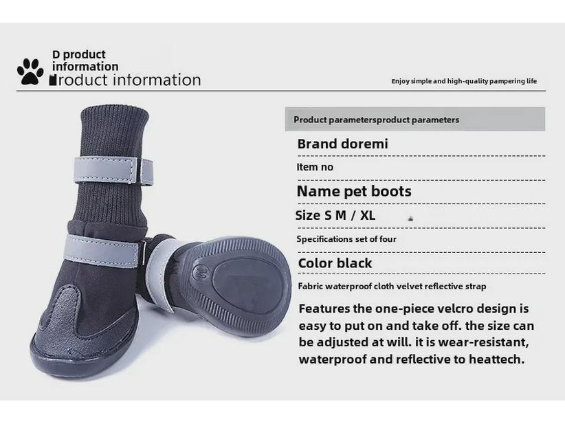 Stivali da neve resistenti per cani medi e grandi: Golden Retriever, Samoiedo e Altro