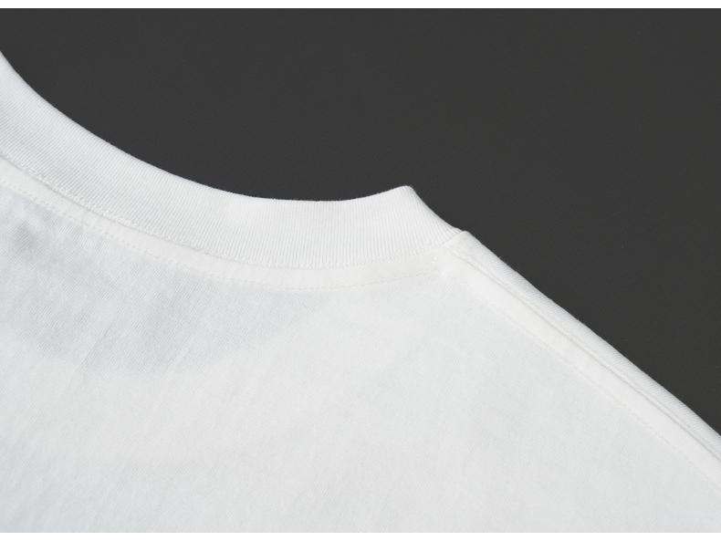 Solid Color Women's Summer Drop Shoulder T-shirt, Plus Size, Loose Fit, Double Gauze, 260g, Hong Kong Style.