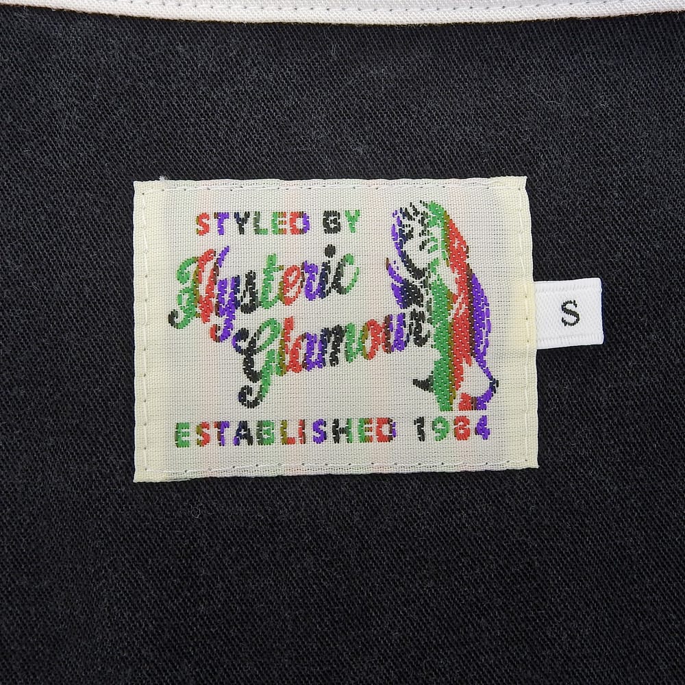 HYSTERIC GLAMOUR BAD LUCK Embroidered Bowling Shirt, Men's, Black, Size S Tops S blackUsed