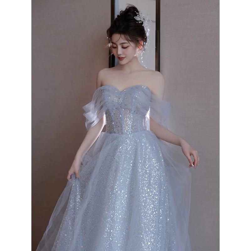 Rochii de seară Femei Vară Banchet Rochie lungă Sexy Ușoară Adult Petrecere de naștere Rochie