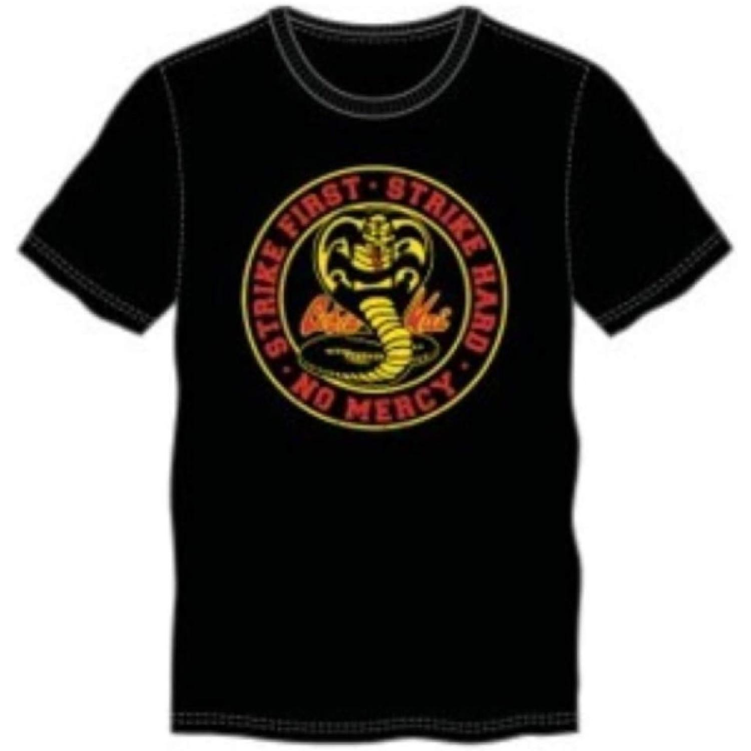 Кобра Кай - Бей первым, бей сильно, без пощады Черная футболка S