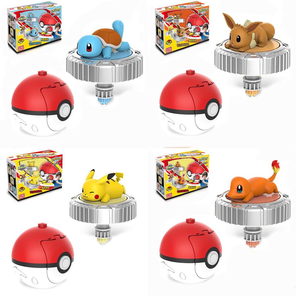 Pokemon Transforming Toy Pikachu Charmander Spinning Battle Gyro