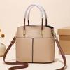 Medium Ladies Pu Tote With Inner Zipper Pocket And Splicing Details Chic Urban