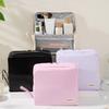 Standing Travel Makeup Bag for Women with Compartments Skincare Brush Organizer Pouches Makeup Organizer Portable Toiletry Bag