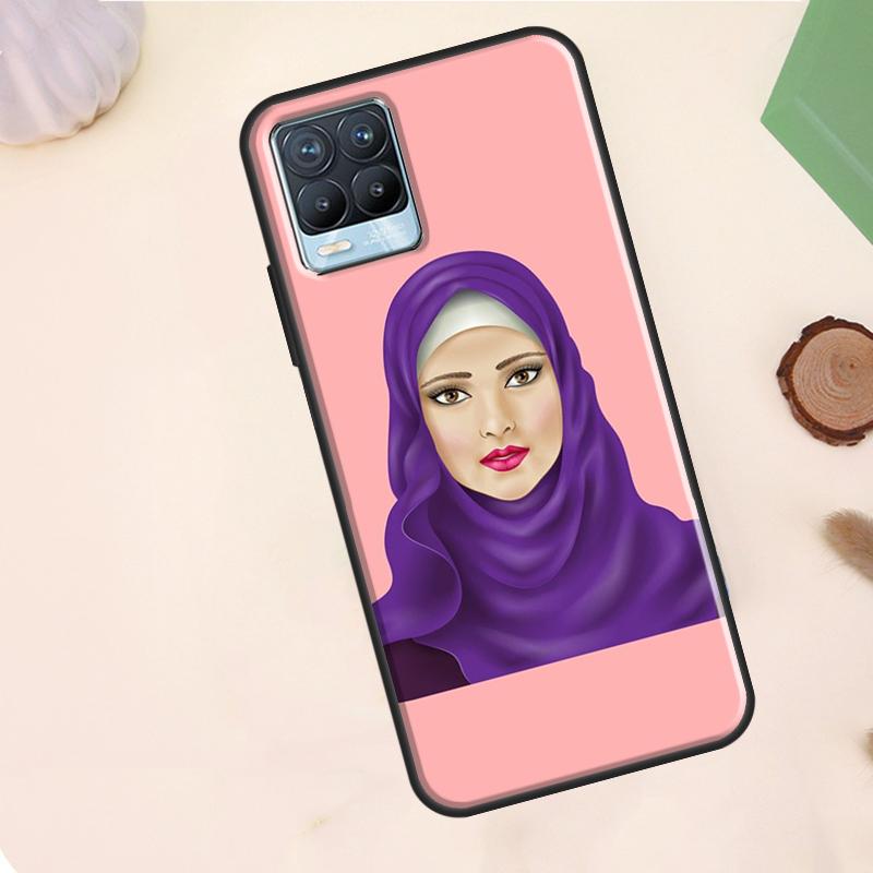 Muslim Islamic Arabic Hijab Girl Case For Realme C55 C53 C33 C63 C61 C51 C65 C67 C71 C75 11 12 13 14 15 Pro Plus GT6 GT7 Pro