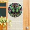 Vintage Art Deco Metal Poster Butterfly Flowers for Home