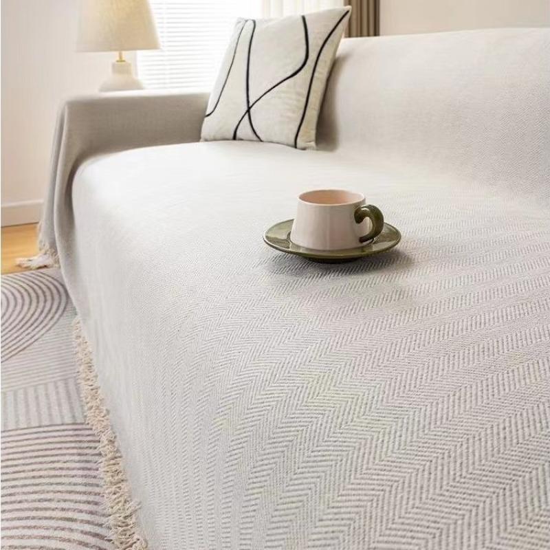 

Herringbone Pattern Sofa Towel Cover Cloth Sofa Cushion Four Seasons Universal High Sense Full Covered Universal Cover Cover Blanket 180*130cm