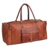 Męska brązowa torba podróżna z prawdziwej skóry koziej 24 cale, torba podróżna na siłownię Nowość