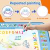 Magic Water Canvas With Pens Reusable Magic Water Drawing Mat For Children Montessori Educational Toys For Kids Christmas Gift