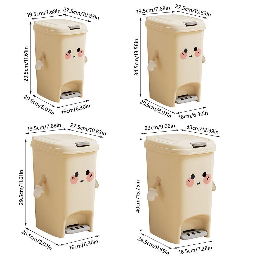 with Lid Trash Can 8/10/15/20L Waste Bin Waterproof Refuse Bin Kitchen