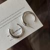 925 Sterling Silver Vintage Earrings For Women Trendy Simple Round Earring Jewelry Prevent Allergy Party Accessories