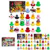 Lustiger 24 Tage Weihnachts-Countdown-Kalender Blind Box Vinyl Enten Spielzeug Set für Weihnachtsfeiern und Sammler