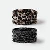 Fashion Leopard Beanies Cap for Women Vintage Knitted Warm Dual-use Skullcap Snood Casual Riding Windproof Pullover Hat