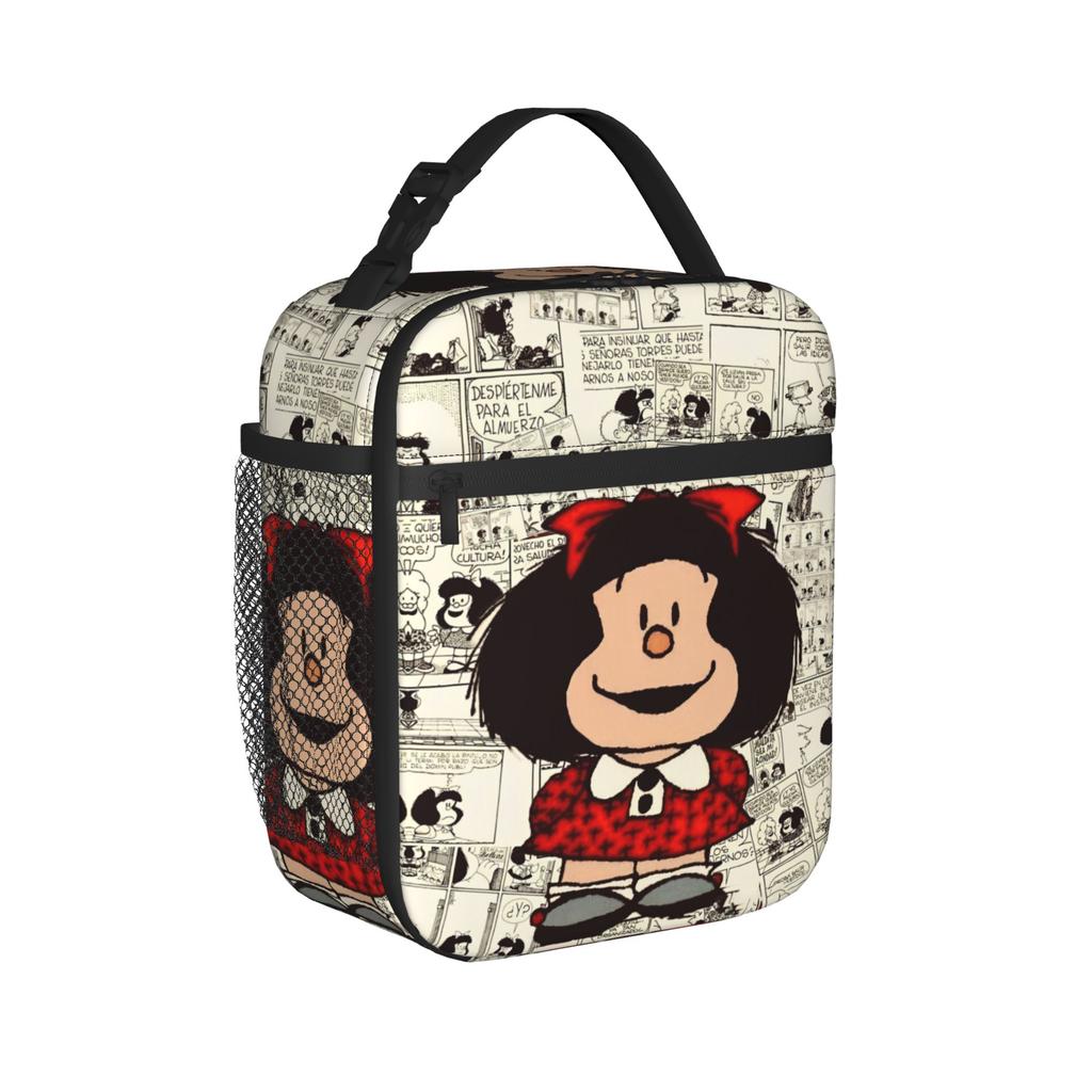 Mafaldas Insulated Lunch Bag Portable Meal Container Thermal Bag Tote Lunch Box Work Outdoor Girl Boy